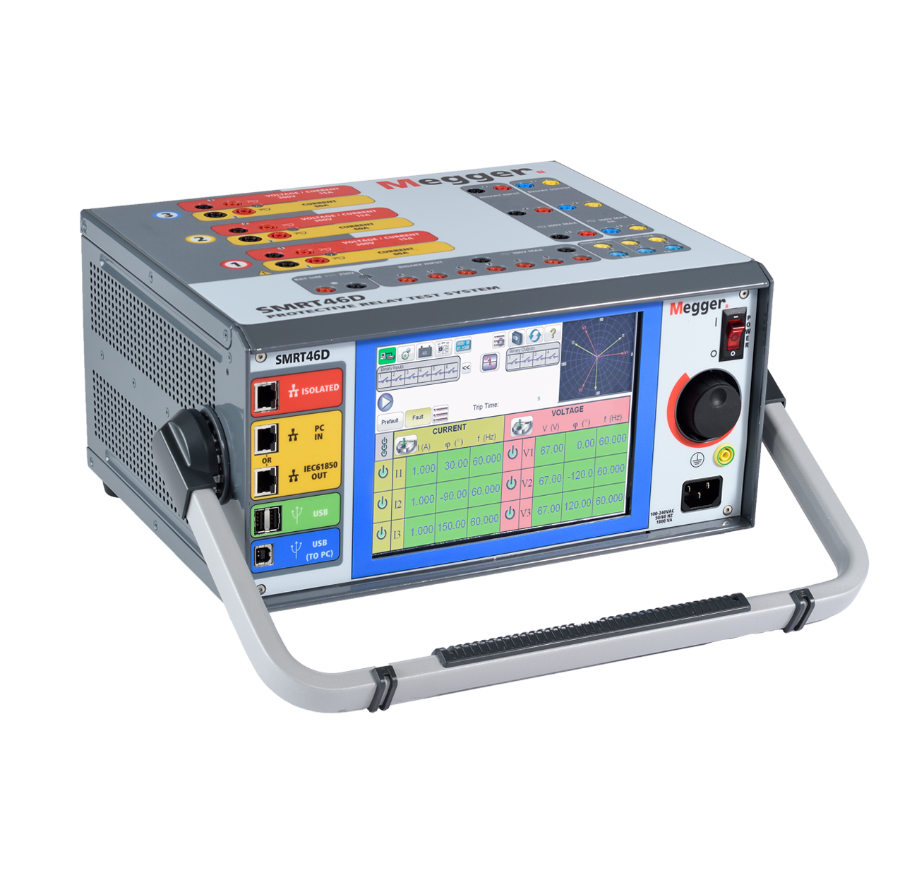 SMRT46, 46D and 46R multi-phase relay testers